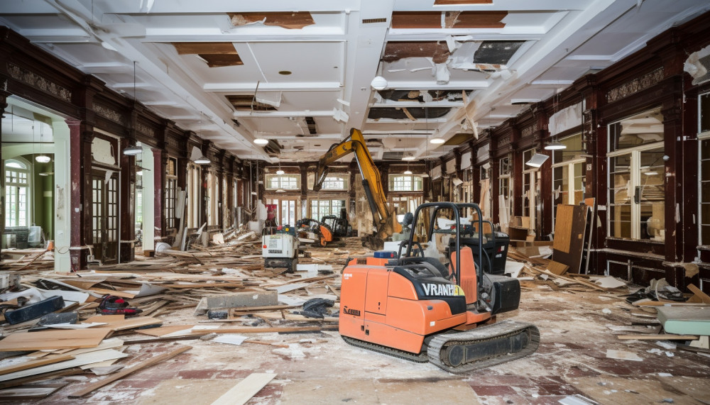 Préparation pour des travaux de rénovation majeurs